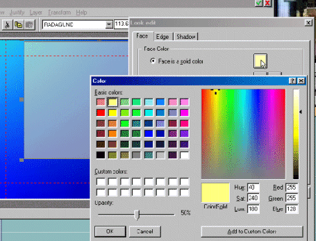 juggle the colours and transparency level...